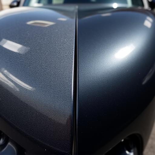 A 50/50 shot showing the difference before and after paint correction